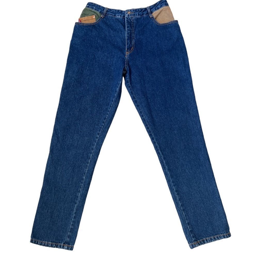 GAZOZ Vintage 1980s Multipocket Patched Style Design Jeans. Size 15-16